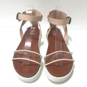 NEW MIA Clear Ellen Ankle Strap Platform Sandals US 8.5